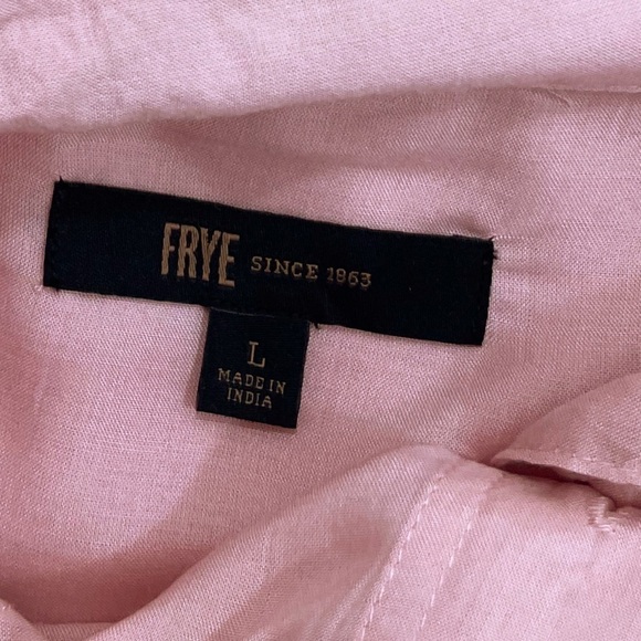 Frye Addie Pink Western Button Down Shirt Size Large - Picture 13 of 14